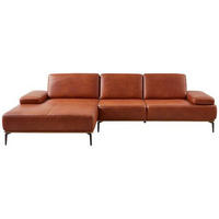 ECKSOFA 16580 Sprint Cognac Echtleder  - Eichefarben/Cognac, Design, Leder/Holz (176/314cm) - Valnatura