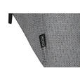 ECKSOFA in Webstoff Silberfarben  280/205 cm  - Silberfarben/Schwarz, Design, Textil/Metall (280/205cm) - Xora