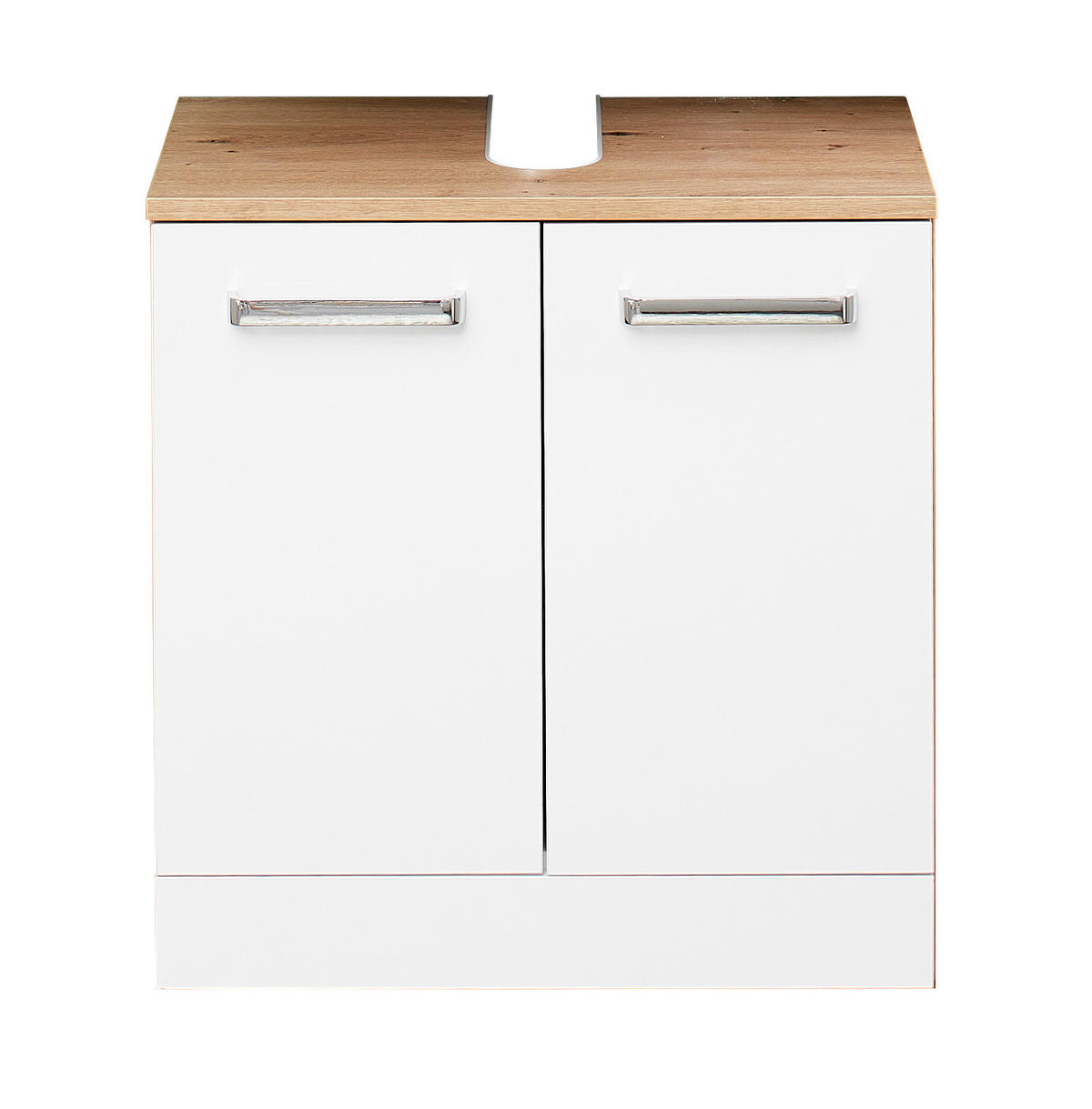 WASCHBECKENUNTERSCHRANK 55/56/33 cm  - Chromfarben/Eiche Artisan, KONVENTIONELL, Holzwerkstoff (55/56/33cm) - Xora
