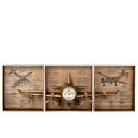 WANDUHR Goldfarben  - Goldfarben, Basics, Glas/Holz (225,5/26/75cm) - Ambia Home