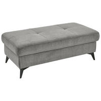 HOCKER in Textil Dunkelgrau  - Dunkelgrau/Schwarz, Design, Textil/Metall (131/45/83cm) - Dieter Knoll
