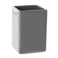 POHÁR NA ZUBNÉ KEFKY sivá - sivá, Basics, keramika (7/11/7cm) - Sadena