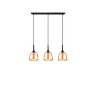 VISEČA SVETILKA  Chiron 90/150/20 cm          max. 40 W E27 - črna/barve medenine, Basics, kovina (90/150/20cm)