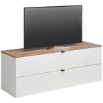 TV-ELEMENT Weiß, Eiche Artisan  140/62/44 cm  - Schwarz/Weiß, MODERN, Holzwerkstoff/Metall (140/62/44cm) - Hom`in