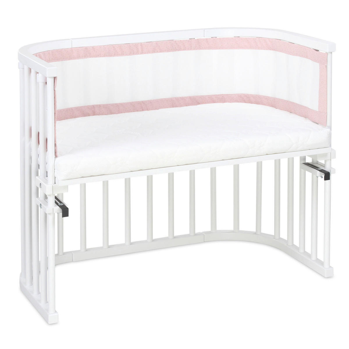 NESTCHEN babybay Nestchen 3D Mesh  - Hellrosa, Basics, Naturmaterialien (149/24/2cm) - Tobi