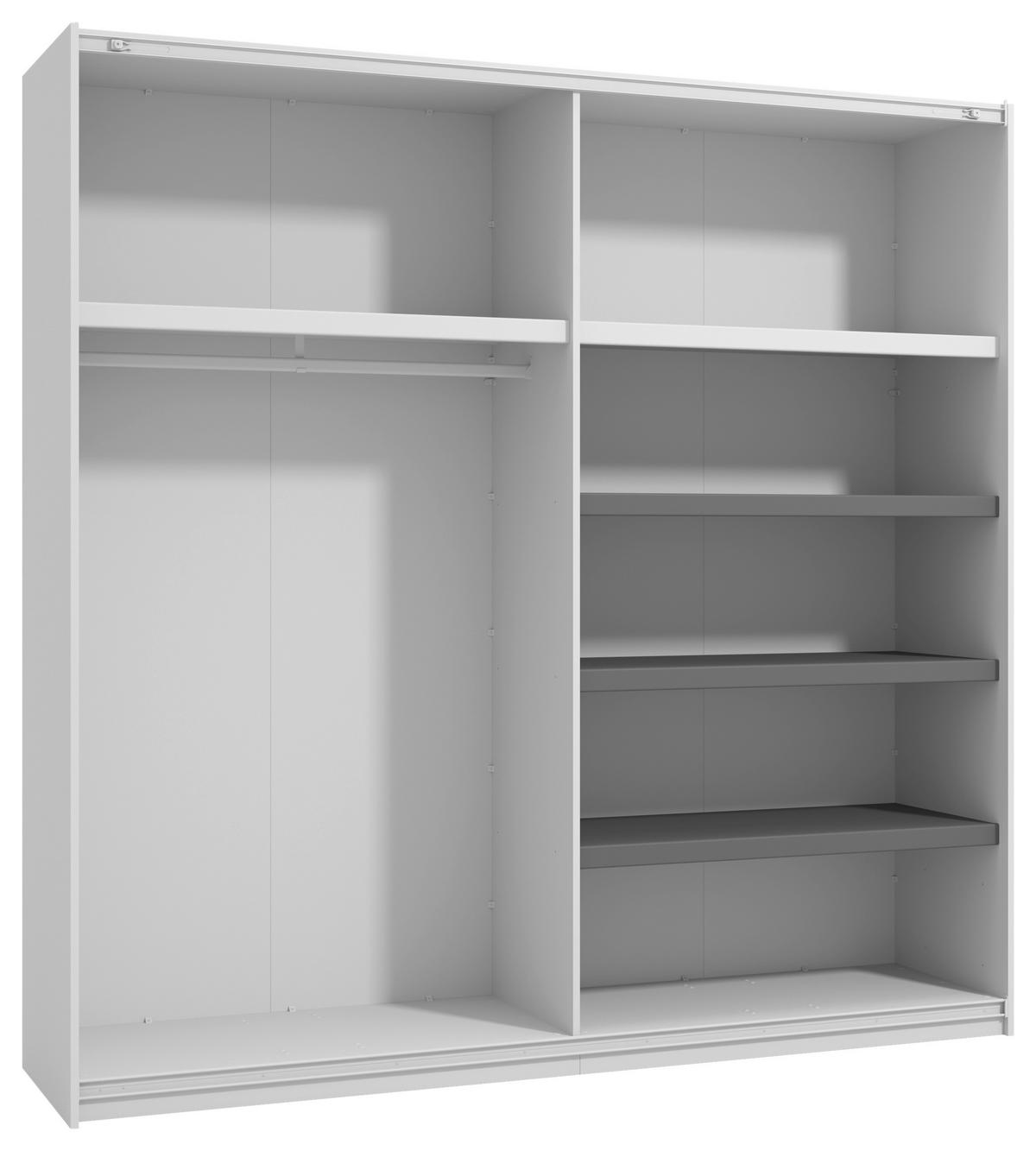 VKLADACIA POLICA, sivá, 107,5/5/46,5 cm - sivá, Konventionell, kompozitné drevo (107,5/5/46,5cm) - Xora