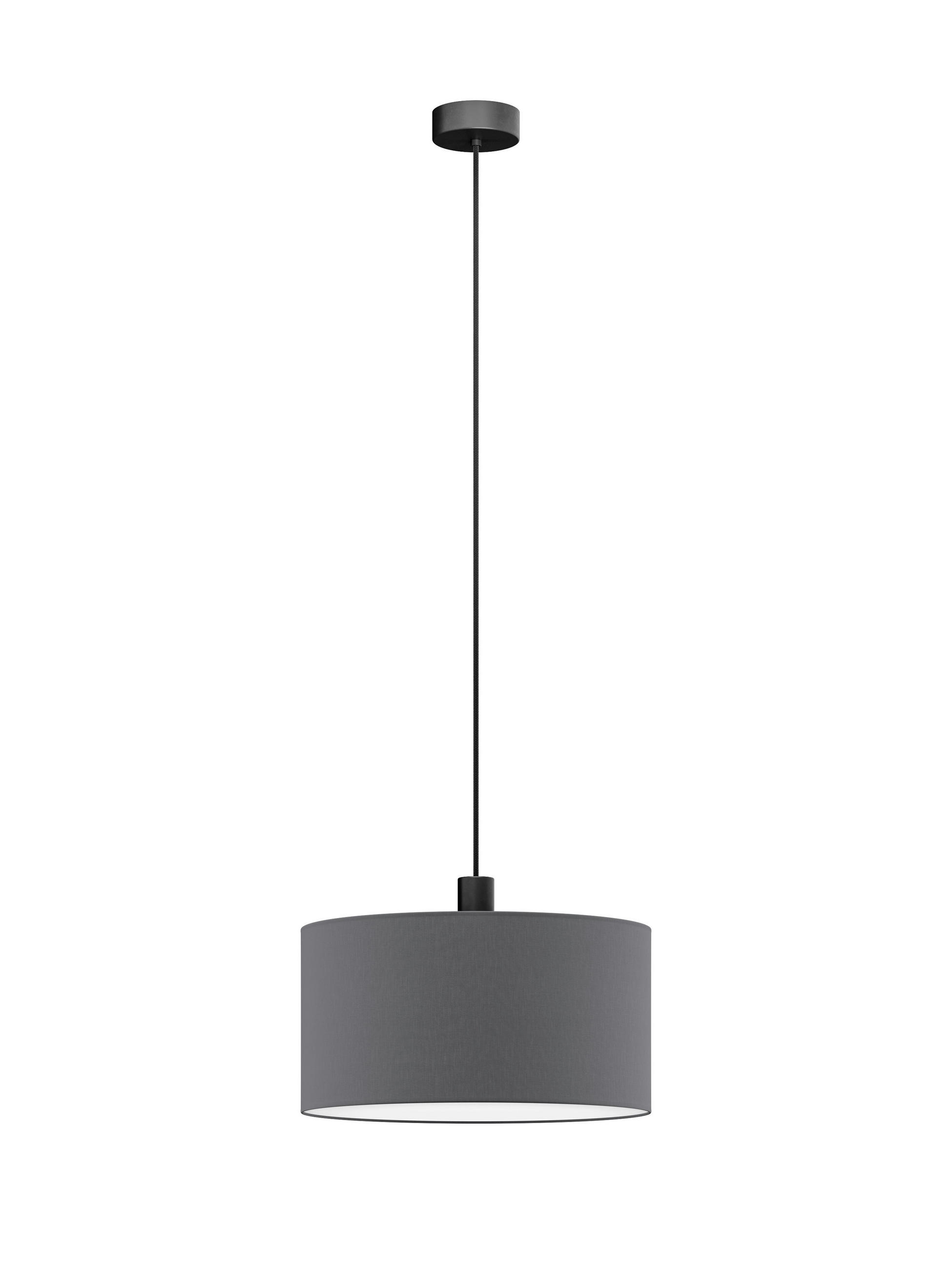 FÜGGŐLÁMPA 50/130 cm  - grafitszürke, Basics, műanyag/textil (50/130cm)