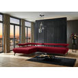 ECKSOFA in Chenille Rot  224/305 cm  - Rot/Schwarz, Design, Textil/Metall (224/305cm) - Dieter Knoll