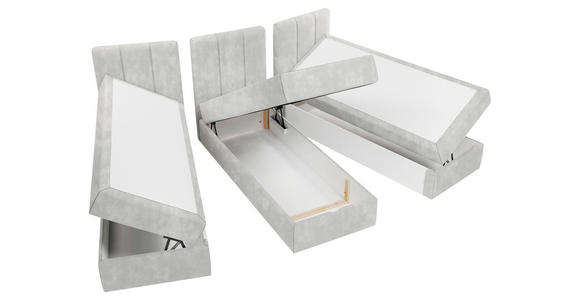 FAMILIENBETT - Hellgrau/Schwarz, Design, Holzwerkstoff/Kunststoff (240/200cm) - Esposa