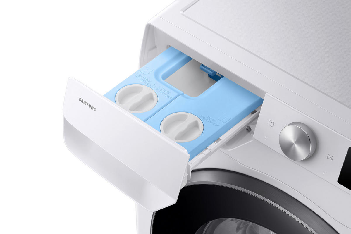 WASCHMASCHINE WW90DG6U85LEU3  - Weiß, Basics, Glas/Kunststoff (60/85/55cm) - Samsung