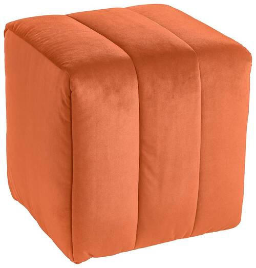 HOCKER in Textil Rostfarben  - Rostfarben, Design, Textil (43/50/43cm) - Novel