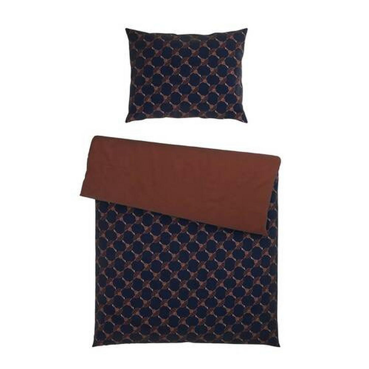 WENDEBETTWÄSCHE Cornflower Double Makosatin 140/200 cm  - Dunkelblau, Basics, Textil (140/200cm) - Joop!