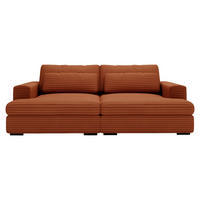 BIGSOFA Cord Bronzefarben  - Schwarz/Bronzefarben, Design, Textil (218/80/158cm) - home24