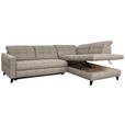 ECKSOFA in Webstoff Beige  297/216 cm  - Beige/Schwarz, Design, Holz/Textil (297/216cm) - Xora