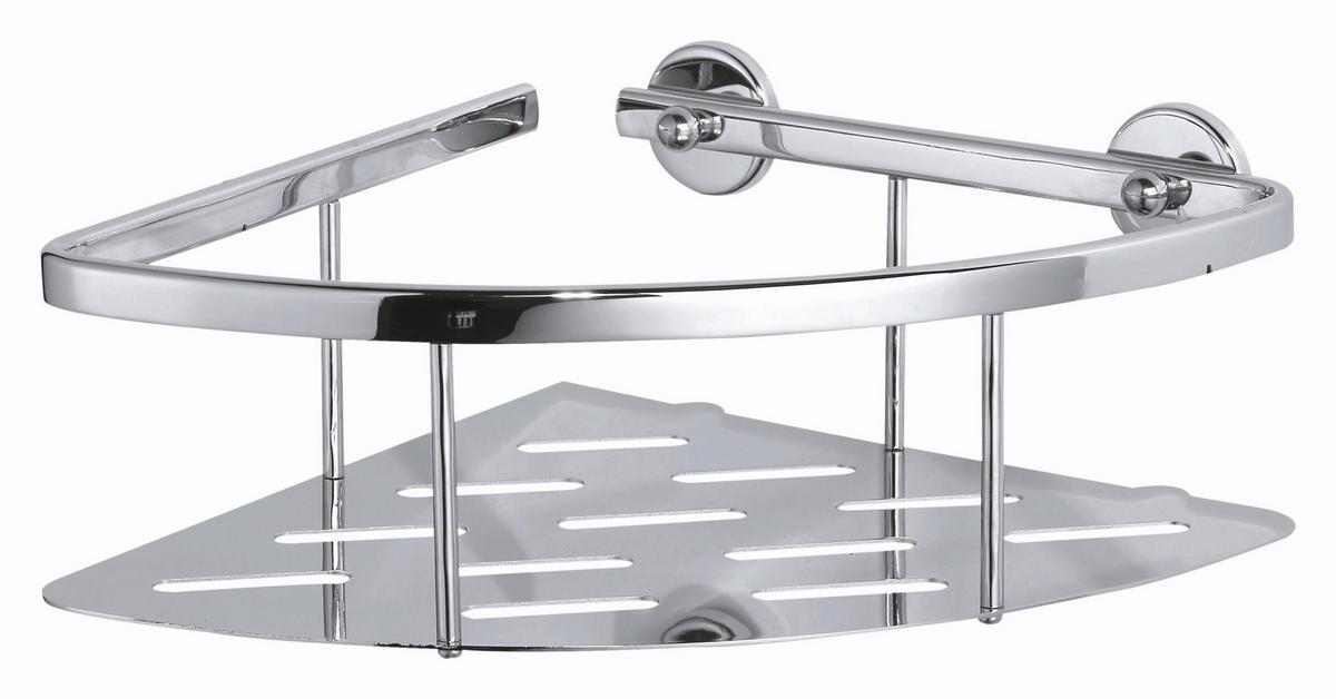 DUSCHABLAGE - Chromfarben, Basics, Metall (25/12,5/19,2cm) - Tesa