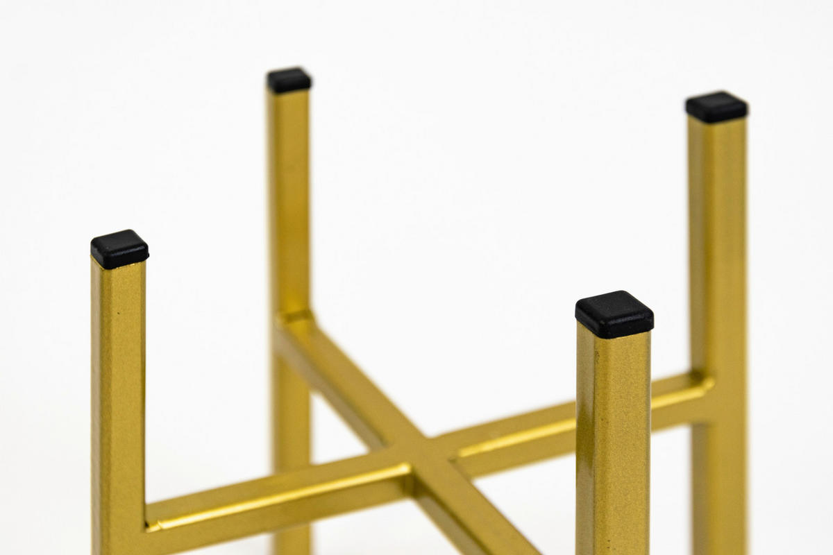 BLUMENSTÄNDER Metall  - Goldfarben, Basics, Metall (28/75/28cm)