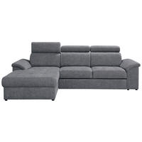 SEDEŽNA GARNITURA, siva  - siva, Konvencionalno, tekstil/les (185/286cm) - Milax