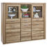 HIGHBOARD Wildeiche furniert, massiv geölt Eichefarben - Chromfarben/Eichefarben, LIFESTYLE, Glas/Holz (155/140/40cm) - Carryhome HIGHBOARD Wildeiche furniert, massiv geölt Eichefarben - Chromfarben/Eichefarben, LIFESTYLE, Glas/Holz (155/140/40cm) - Carryhome
