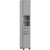 HOCHSCHRANK 30,3/180,9/32,6 cm  - Platinfarben/Eichefarben, MODERN, Holzwerkstoff/Kunststoff (30,3/180,9/32,6cm) - Stylife