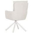 ARMLEHNSTUHL  Stoffauswahl, Sitzfläche 360° drehbar, automatische Rückholfunktion Cord  - Beige/Creme, Design, Textil/Metall (60/95/62cm) - Novel
