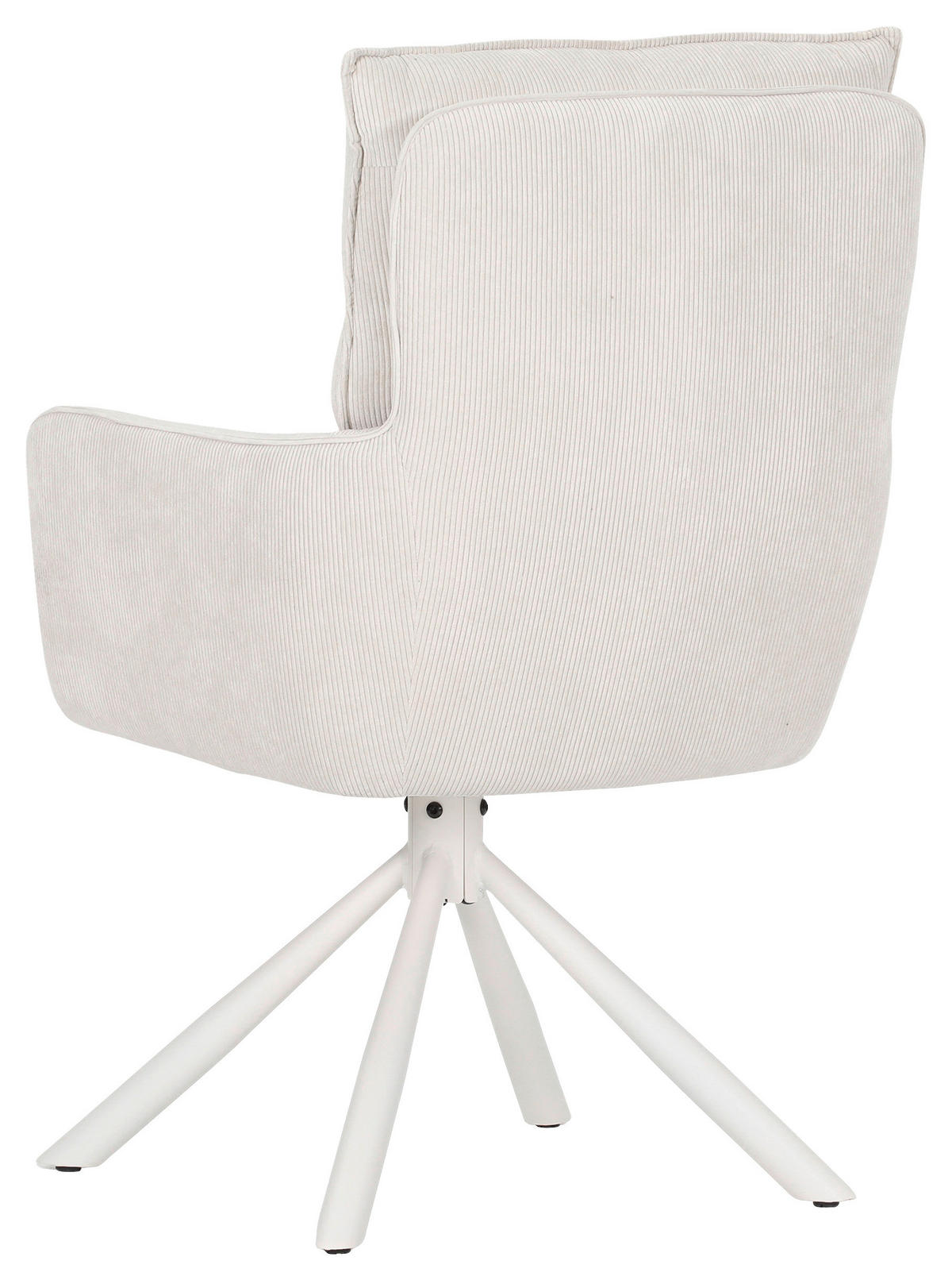 ARMLEHNSTUHL  Stoffauswahl, Sitzfläche 360° drehbar, automatische Rückholfunktion Cord  - Beige/Creme, Design, Textil/Metall (60/95/62cm) - Novel