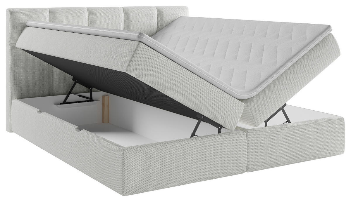 BOXBETT 160/200 cm  in  - Weiss/Schwarz, Modern, Holz/Holzwerkstoff (160/200cm) - MID.YOU