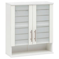 HÄNGESCHRANK 59,8/70,8/20,5 cm  - Edelstahlfarben/Weiß, MODERN, Glas/Holzwerkstoff (59,8/70,8/20,5cm) - MID.YOU
