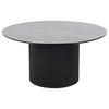COUCHTISCH 80/80/40 cm rund Schwarz, Hellgrau  - Hellgrau/Schwarz, Design, Keramik/Holzwerkstoff (80/80/40cm) - Stylife