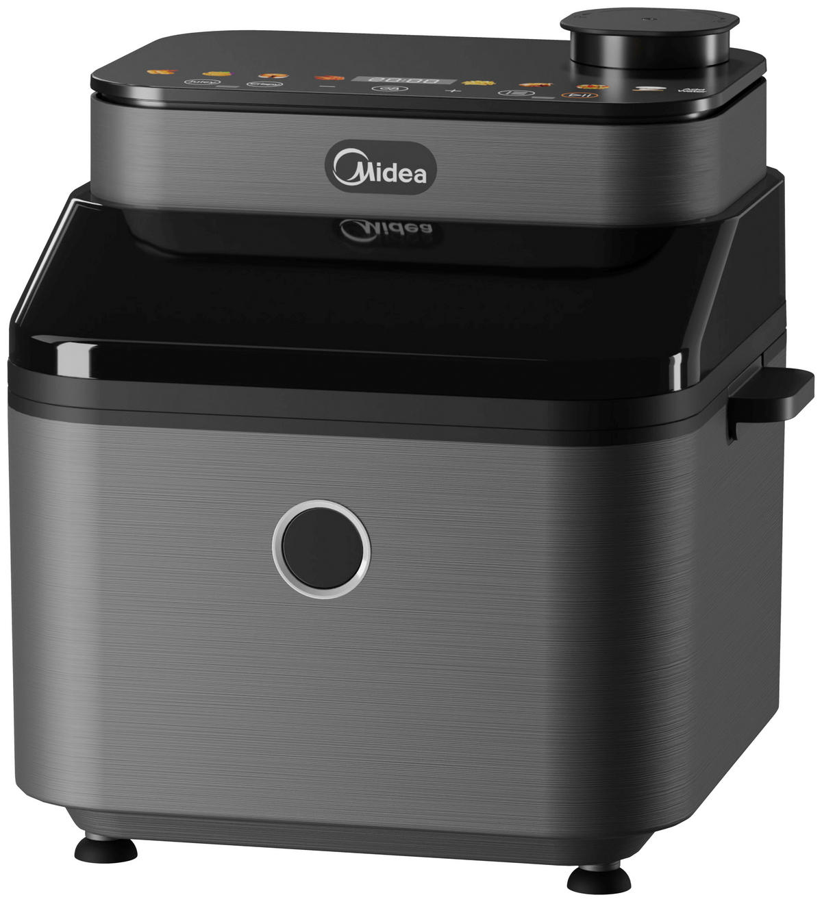 HEIßLUFTFRITTEUSE Airfryer MF-CY75C2 7 L  - Dunkelgrau, Basics, Kunststoff/Metall (32,0/31,5/31,2cm) - Midea
