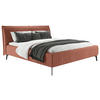 POLSTERBETT 180/200 cm  in Rostfarben  - Rostfarben/Schwarz, Design, Textil/Metall (180/200cm) - Lomoco
