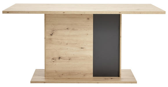 ESSTISCH rechteckig Anthrazit, Eichefarben - Eichefarben/Anthrazit, Design, Holzwerkstoff (160/90/77cm) - Carryhome