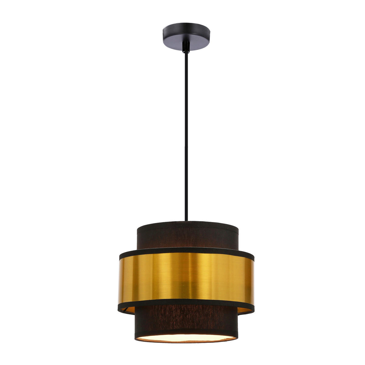 PENDELLAMPA Prestige 20/100 cm  - svart/guldfärgad, Design, metall/plast (20/100cm)