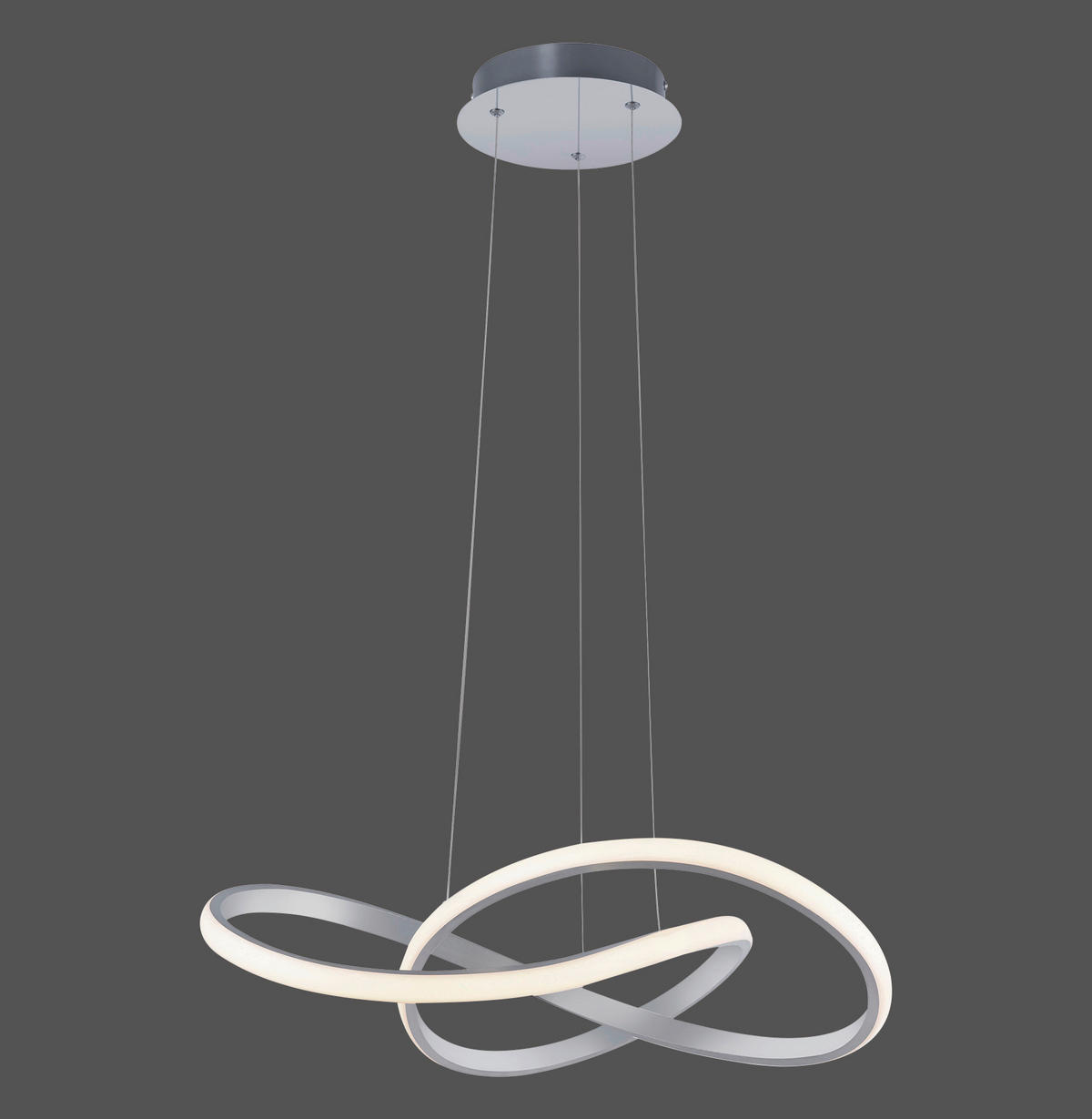 LED-HÄNGELEUCHTE Maria 57/120 cm   - Alufarben, Design, Metall (57/120cm)