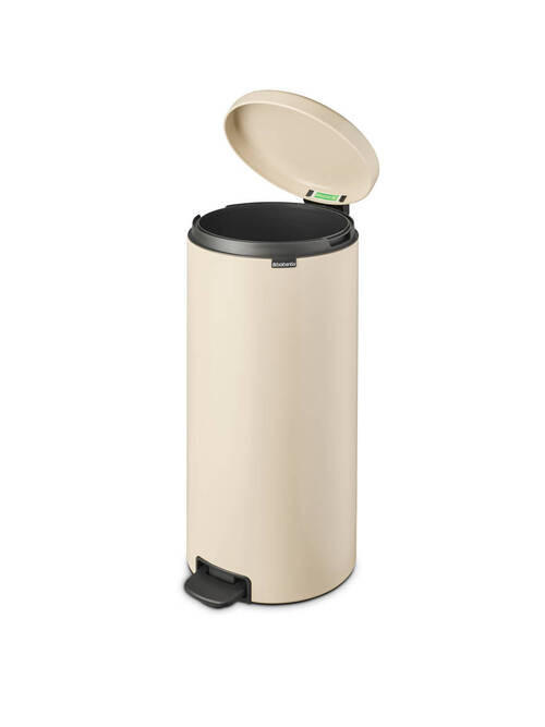 PEDÁLOS SZEMETES  - bézs/fekete, Basics, műanyag/fém (30l) - Brabantia