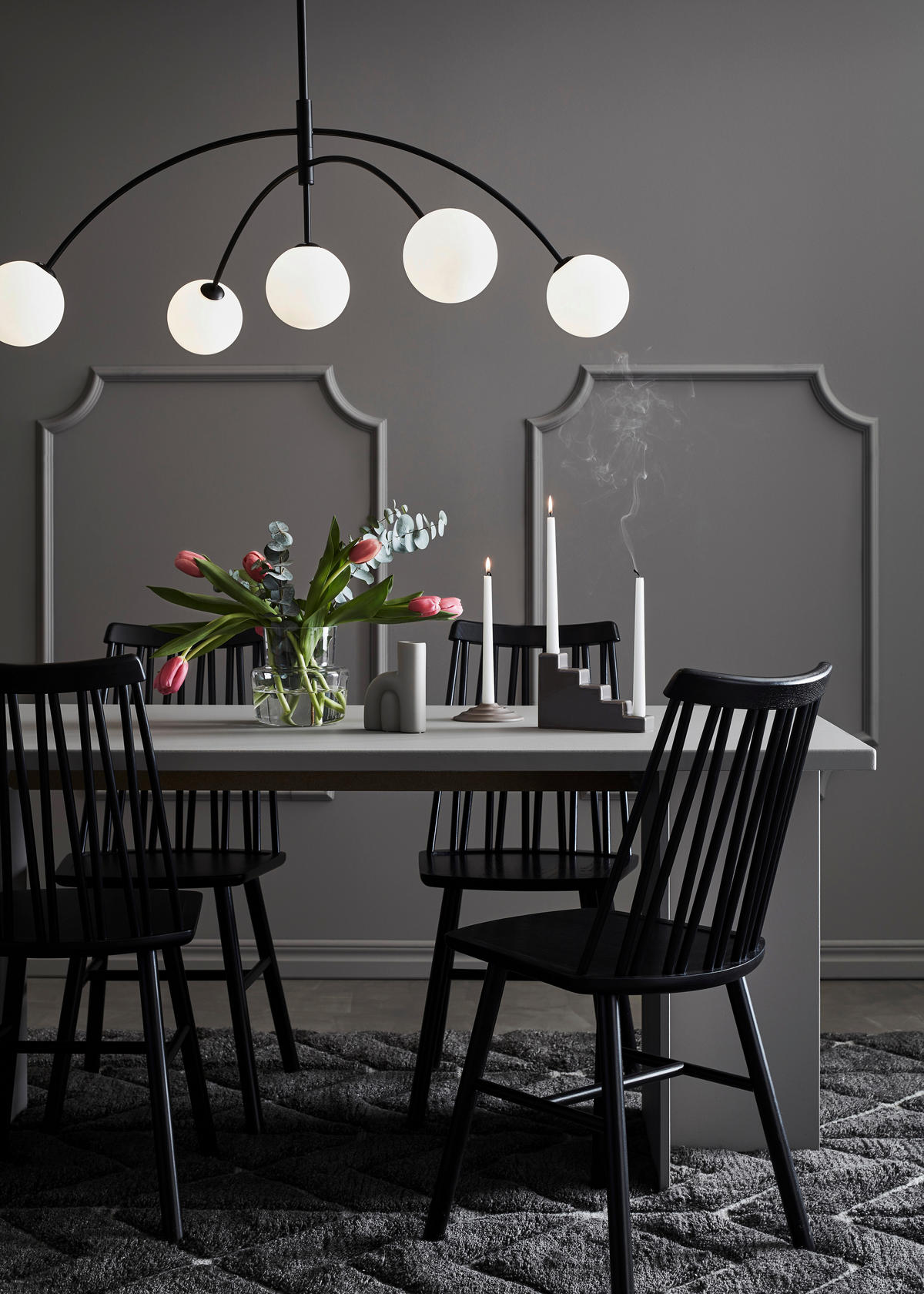 PENDELLEUCHTE 117/70 cm   - Schwarz/Weiß, Basics, Glas/Metall (117/70cm) - Markslöjd