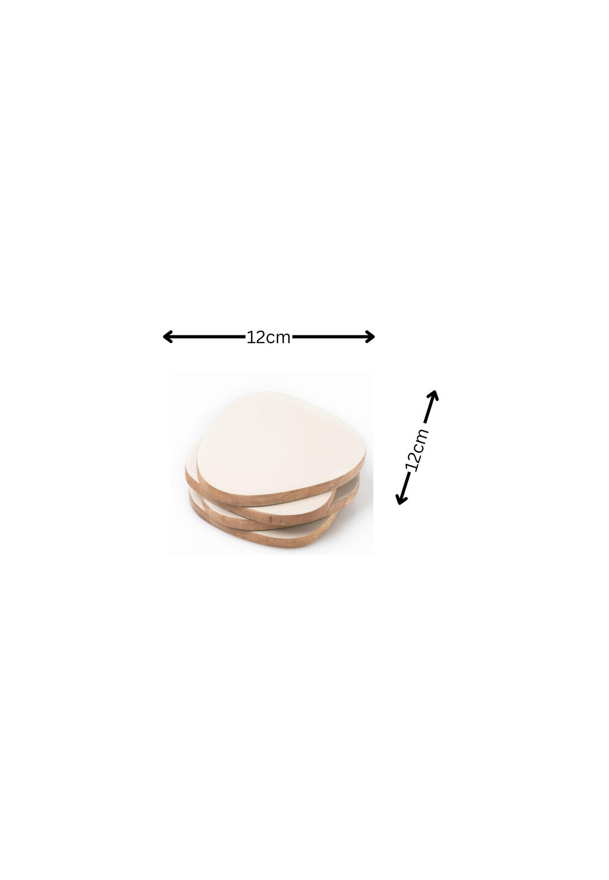 UNTERSETZERSET Holz Greige 12/12 cm  - Greige, Basics, Holz (12/12cm) - FYNCH-HATTON