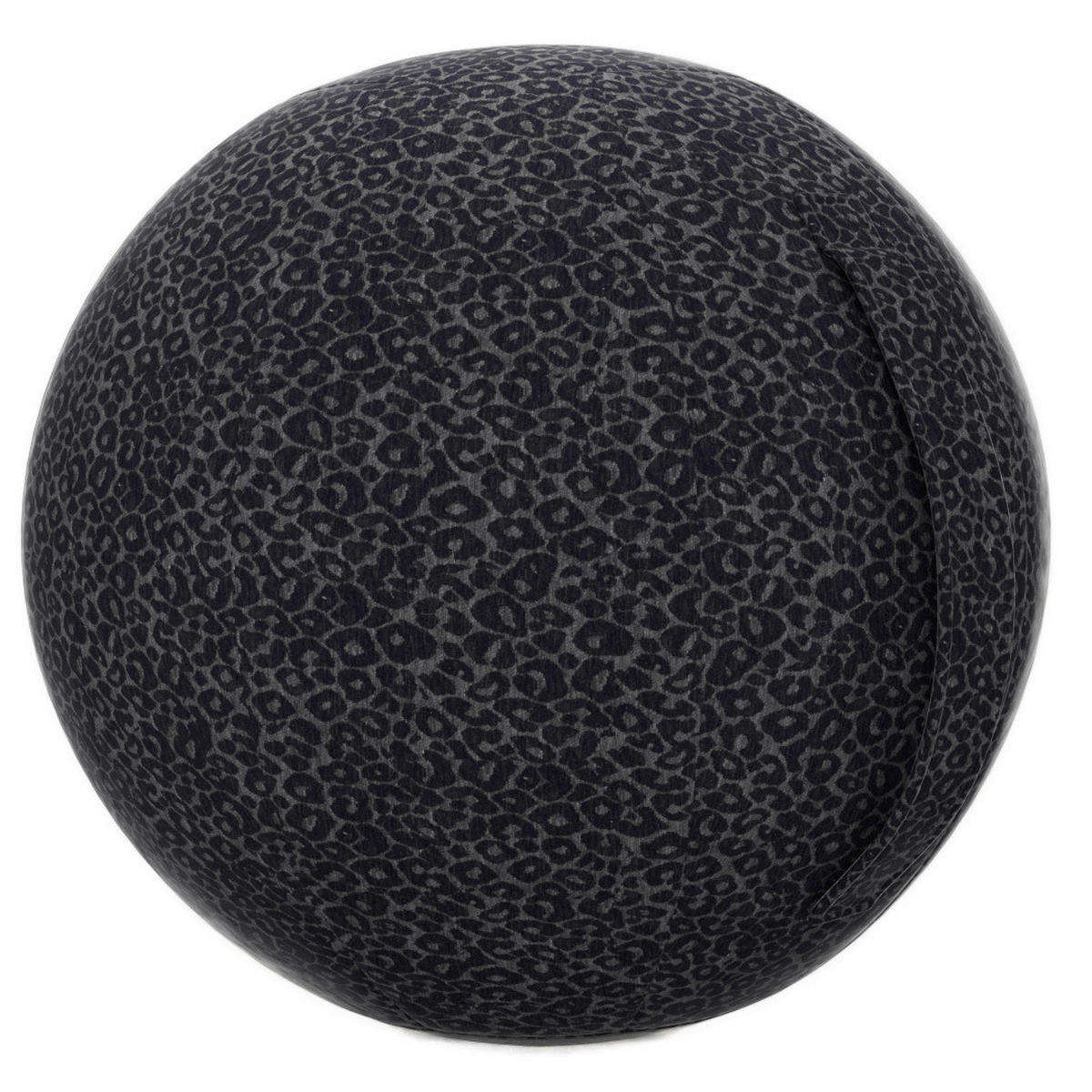 SITZBALL Plüsch Leoprint Grau, Schwarz  - Schwarz/Grau, Design, Textil (65cm) - Stylife