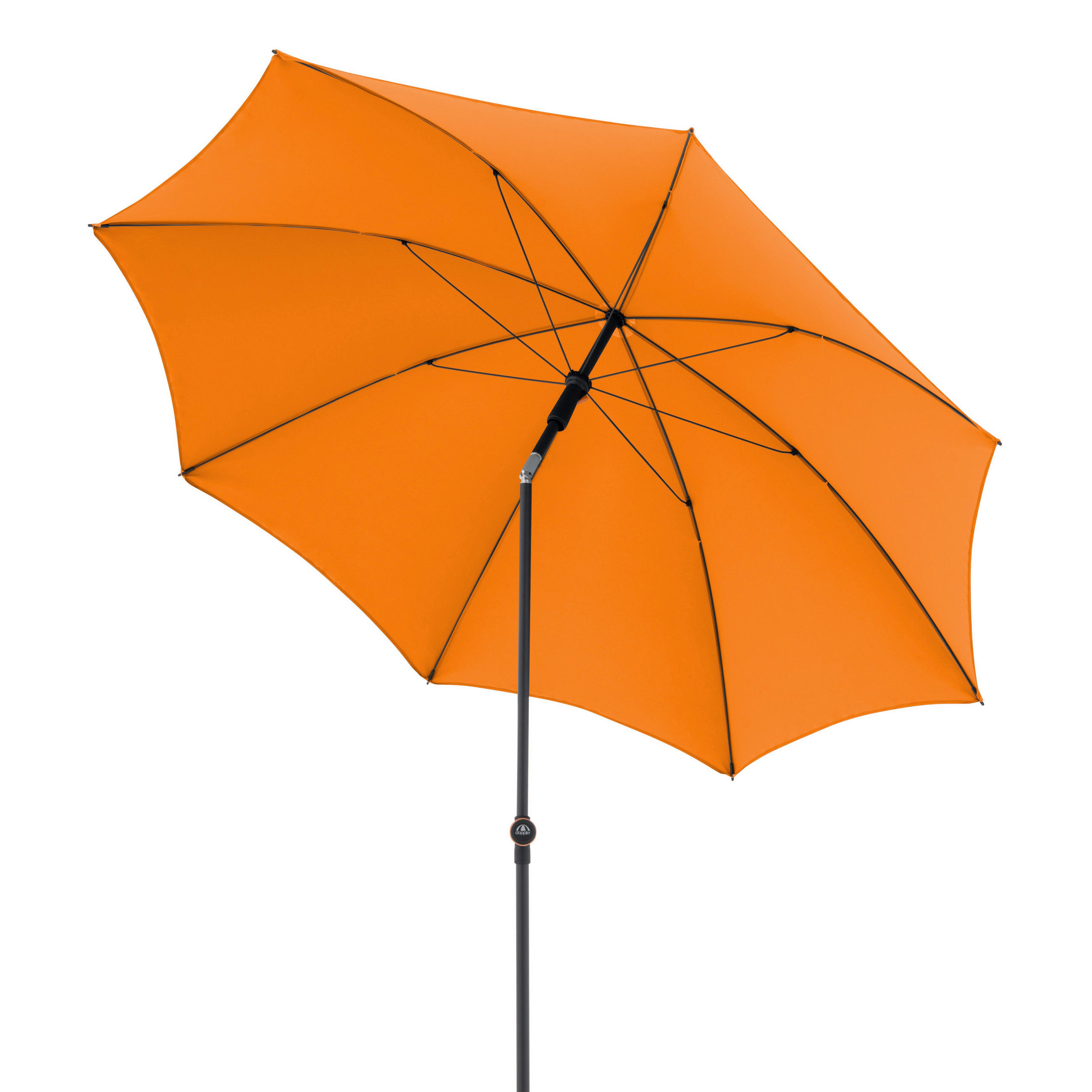 SONNENSCHIRM  200/200 cm  - Anthrazit/Orange, Basics, Textil/Metall (200/200cm) - Doppler
