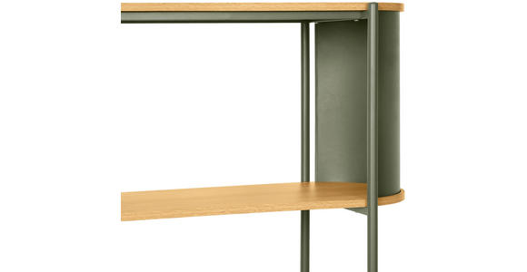 REGAL Grün, Naturfarben  - Naturfarben/Grün, Trend, Holzwerkstoff/Metall (80/133,5/33,8cm) - Xora