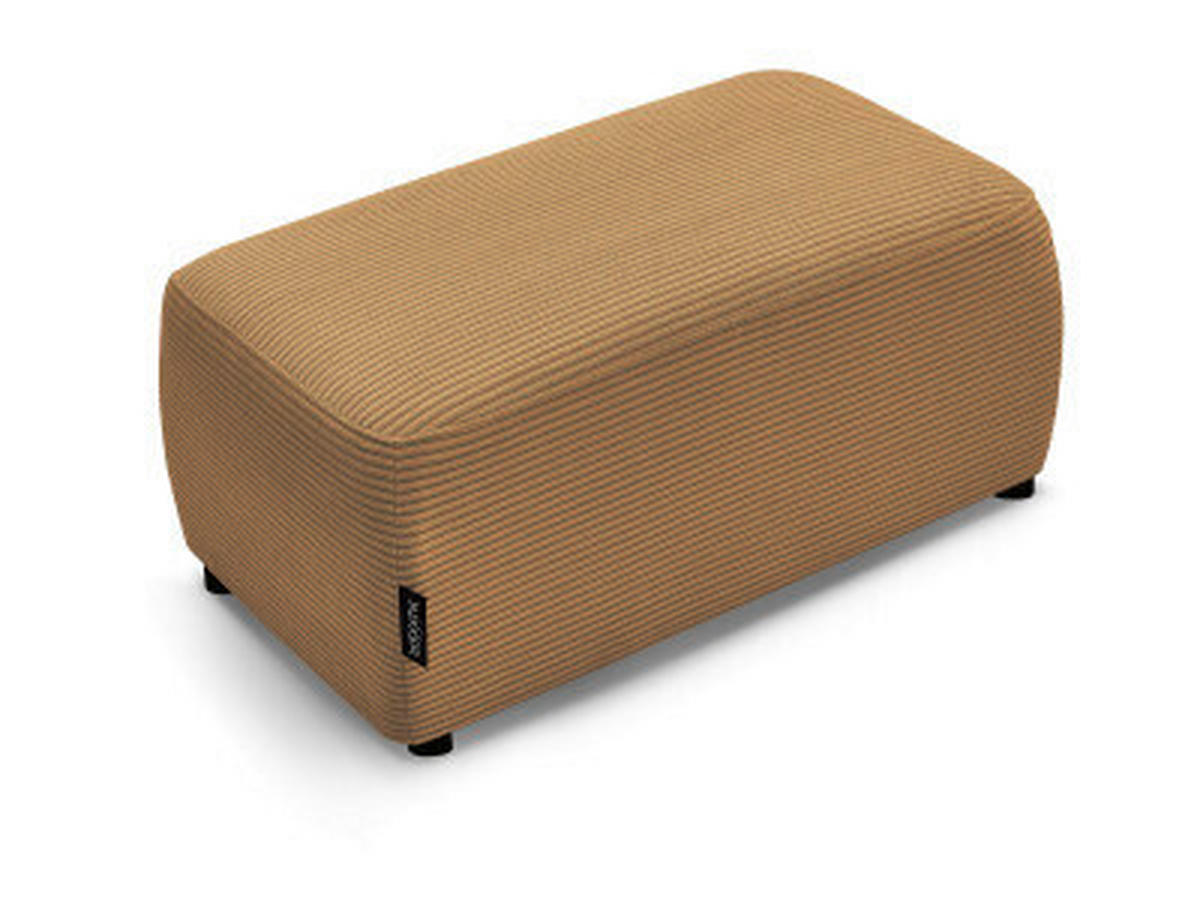 HOCKER ATILLA Cord Gelb  - Gelb/Schwarz, MODERN, Kunststoff/Textil (92/44/48cm)