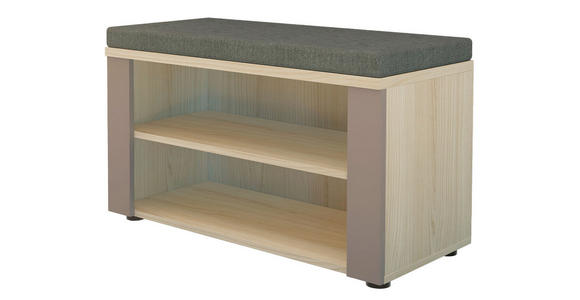 GARDEROBENBANK  in 80/48/38 cm  - Taupe/Eichefarben, Design, Holzwerkstoff/Kunststoff (80/48/38cm) - Voleo