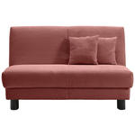 SCHLAFSOFA Cord Rot  - Rot/Schwarz, Design, Textil/Metall (145/85/100cm) - Carryhome