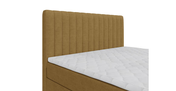 BOXBETT 140/200 cm  in Senfgelb  - Senfgelb/Schwarz, Basics, Kunststoff/Textil (140/200cm) - Carryhome