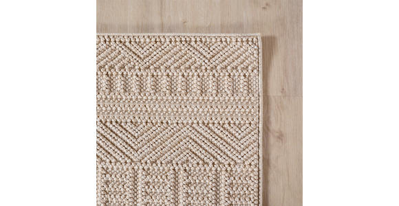 FLACHWEBETEPPICH 60/110 cm HELIX Beige  - Beige, Basics, Kunststoff/Textil (60/110cm) - Novel