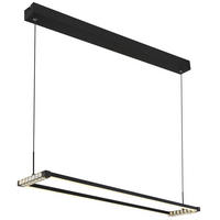 LED-HÄNGELEUCHTE 102,5/20,6/150 cm    - Klar/Weiss, Design, Kunststoff/Metall (102,5/20,6/150cm) - Globo