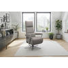 RELAXSESSEL TV VARIO COMFORT E S1 Echtleder Kopfteilverstellung, Rücken echt    - Silberfarben/Grau, Basics, Leder/Metall (70/124/85cm) - Sit & More