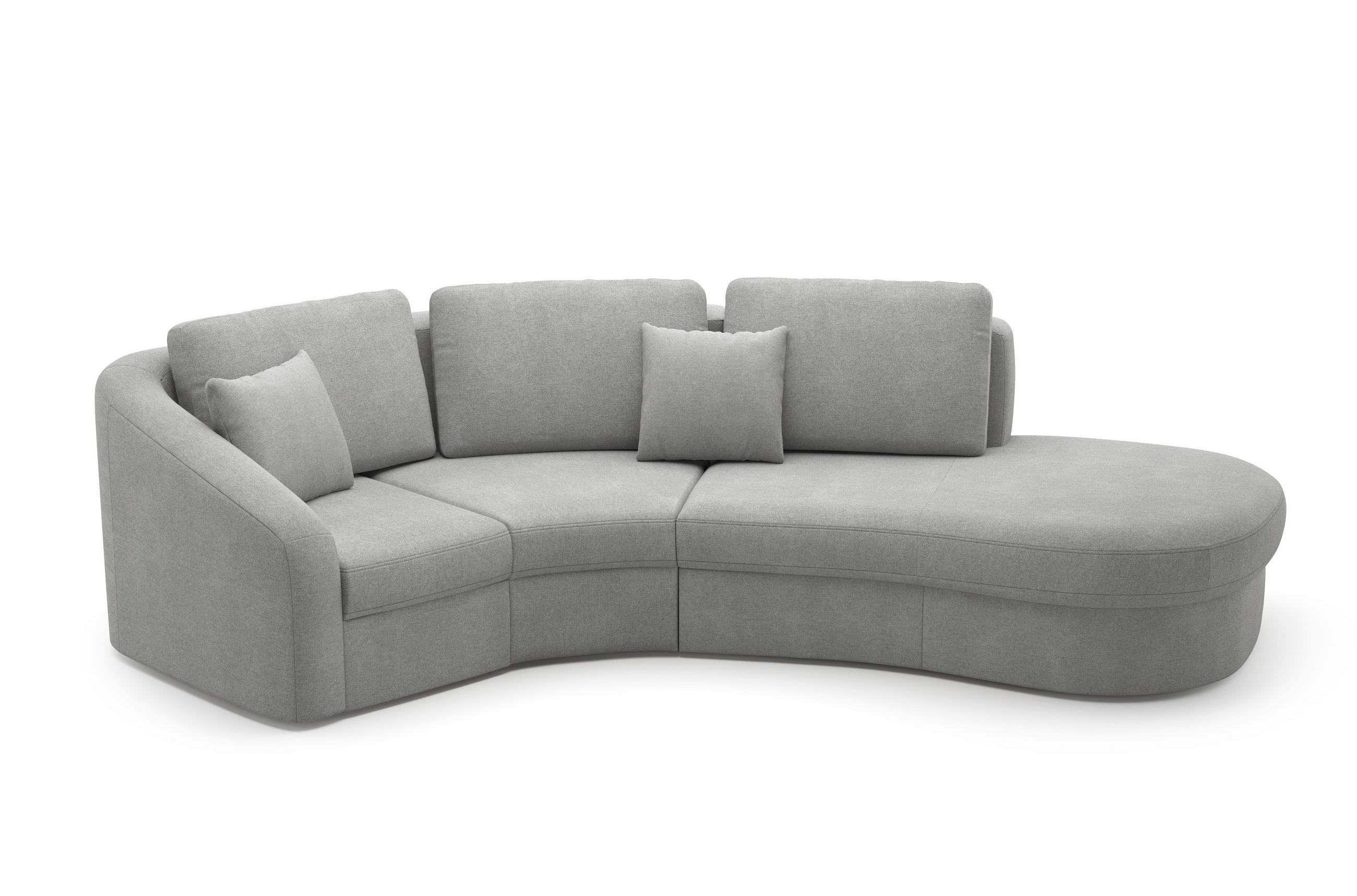 ECKSOFA in Mikrofaser Grau - Schwarz/Grau, Modern, Kunststoff/Textil (266/230cm) - Sit & More