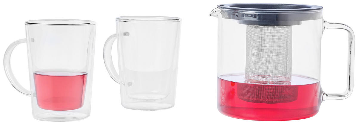 LATTE MACCHIATO GLAS 350 ml 2 delar  - klar, Design, glas (350ml) - Novel