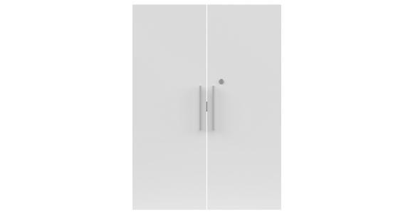 TÜRENSET 75,5/102,2/1,6 cm - Weiß Hochglanz/Silberfarben, KONVENTIONELL, Holzwerkstoff/Metall (75,5/102,2/1,6cm) - Voleo