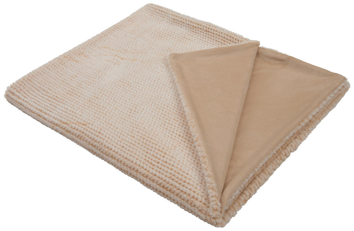 DECKE 150/200 cm  - Ecru, Basics, Textil (150/200cm) - Novel